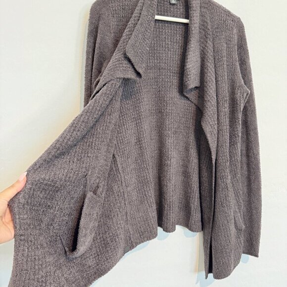 Barefoot Dreams Coastal Cardigan Cozy Open Front Knit Sweater Top Casual Medium - Picture 7 of 8